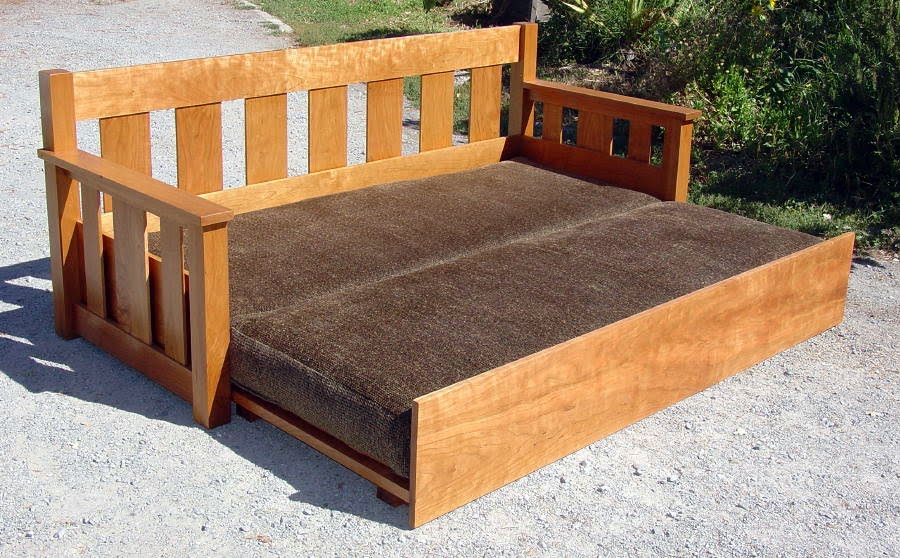 Voorhees Craftsman Mission Oak Furniture Sofa Bed In