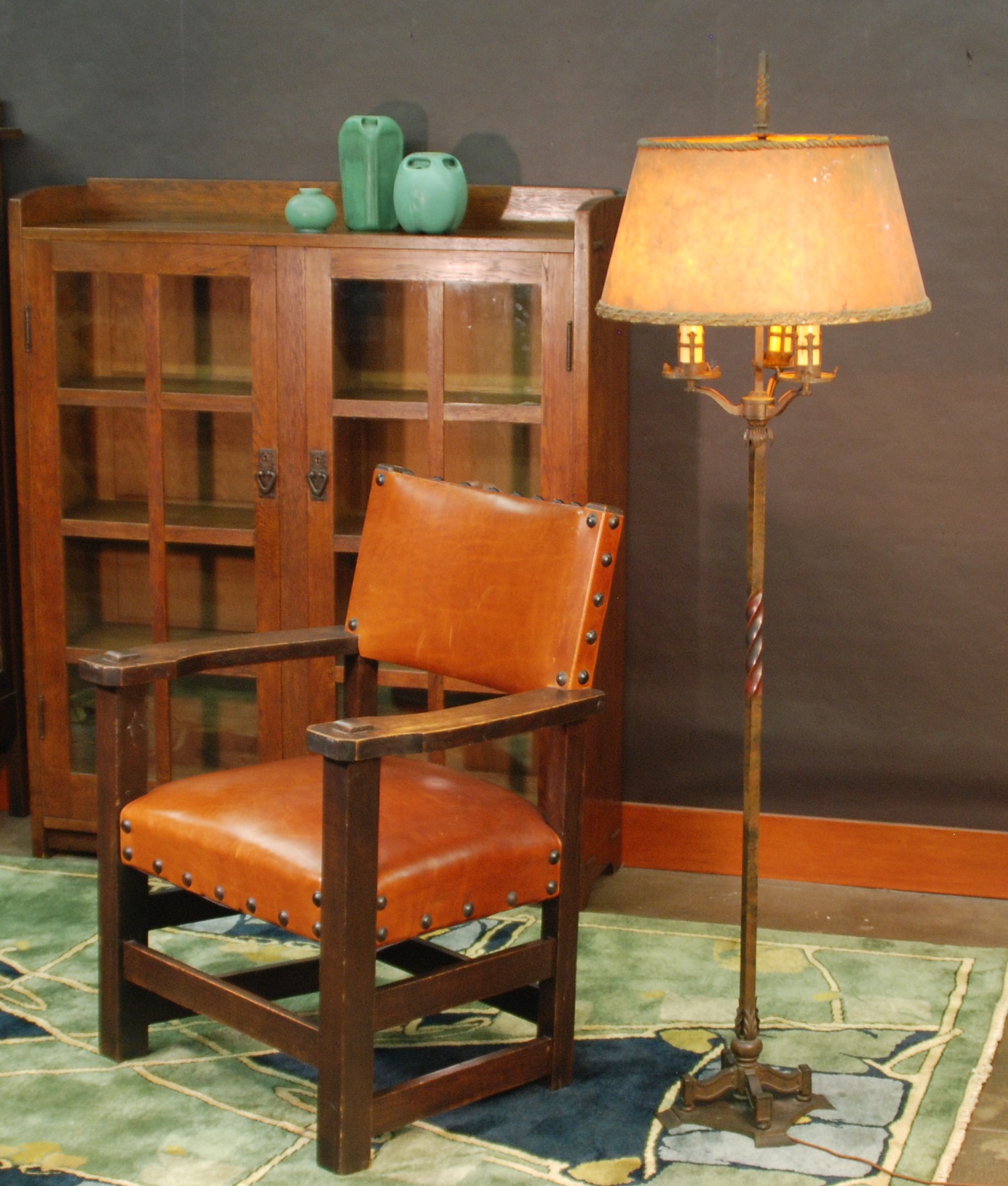 Voorhees Craftsman Mission Oak Furniture Arts Crafts Spanish
