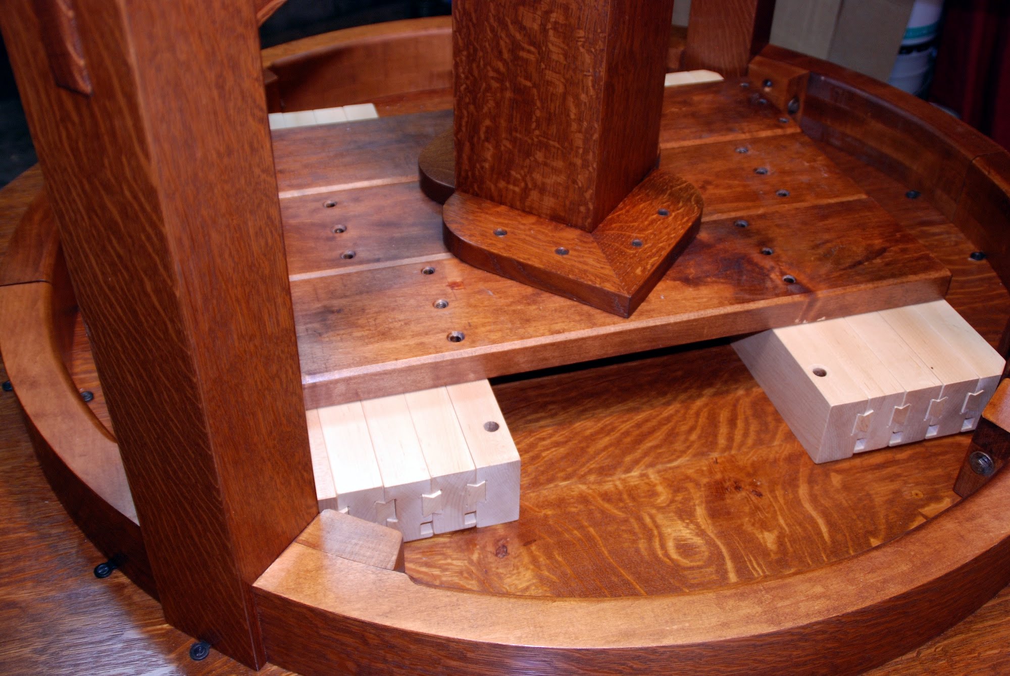 Voorhees Craftsman Mission Oak Furniture Gustav Stickley Our Own Proprietary Heavy Maple Dovetailed Table Glides Just Like The Gustav Stickley Used