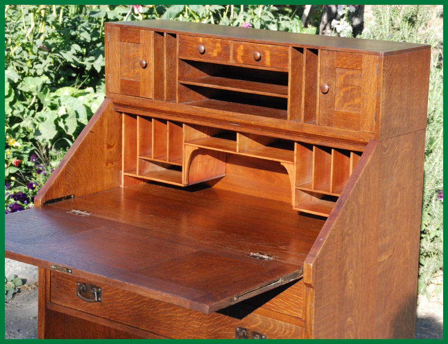 Voorhees Craftsman Mission Oak Furniture Rare Original L J G Shown Open