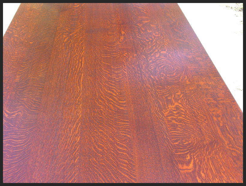 Voorhees Craftsman Mission Oak Furniture Gustav Stickley Harvey View Of The Top Table Showing Wide Boards Excellent Hand Selected
