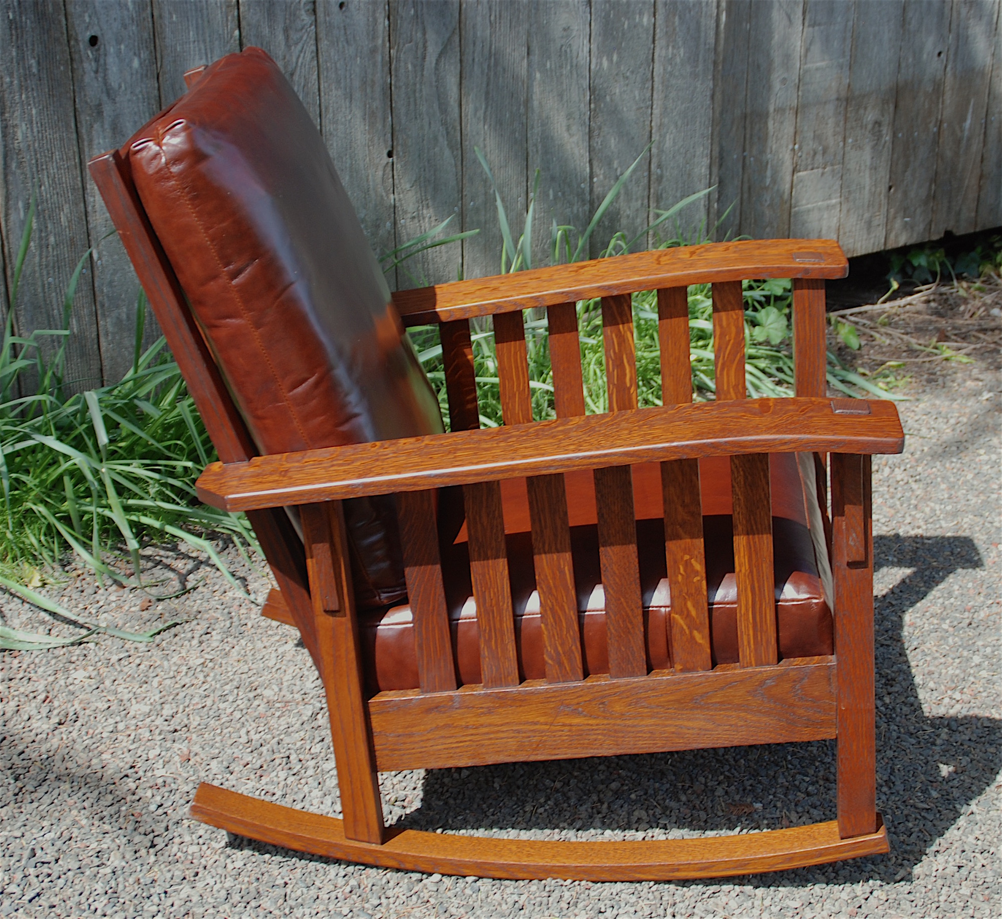 Craftsman Rocker Voorhees Craftsman Mission Oak Furniture - Stickley Brothers wavy arm ...